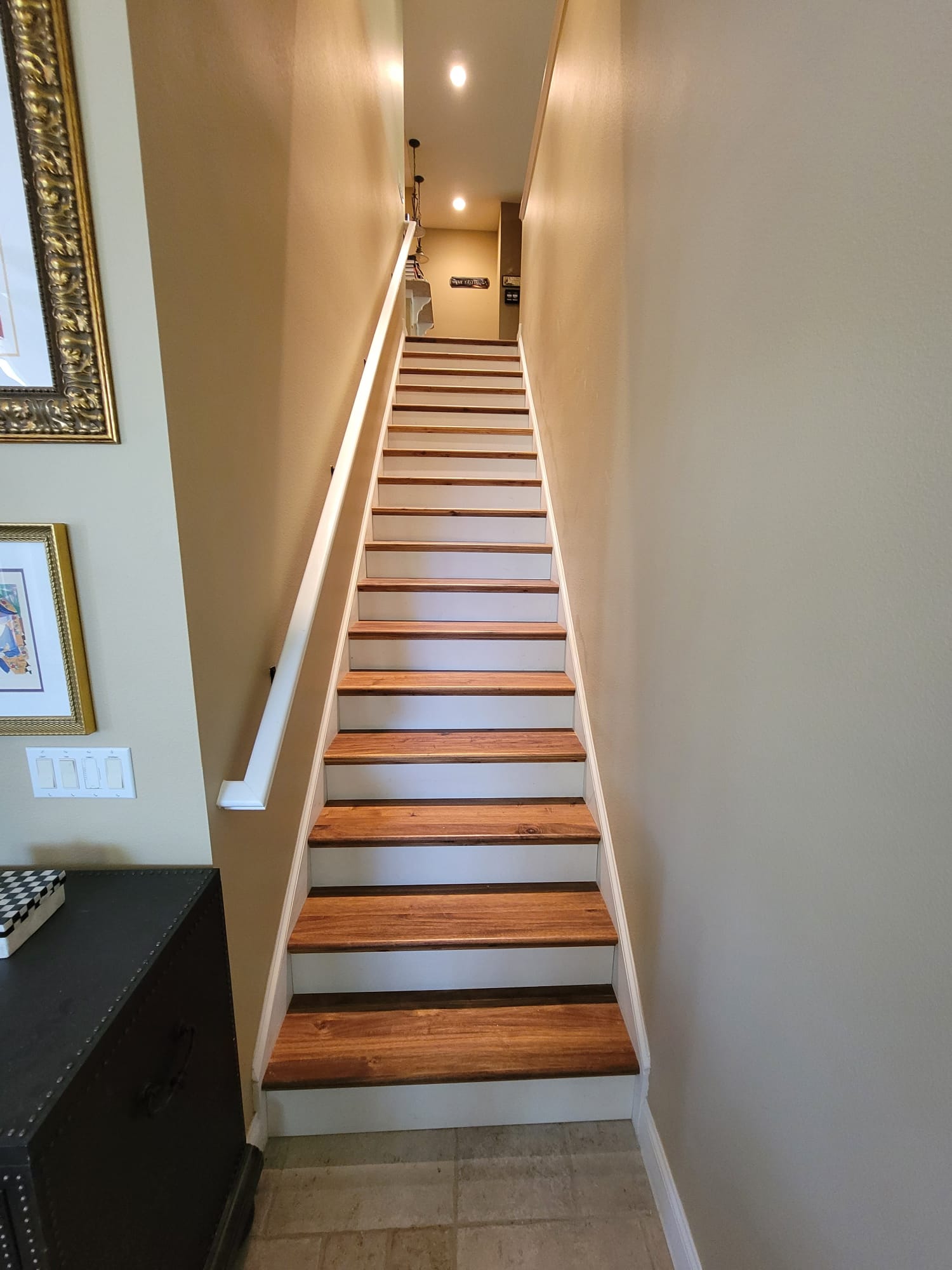 Engineered wood staircase flooring project